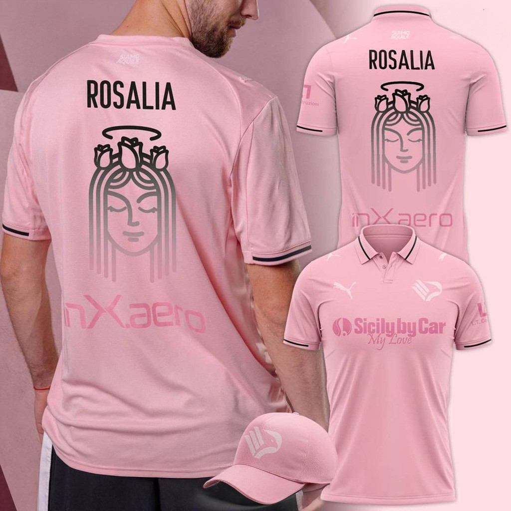 Palermo FC Rosalia Special Pink Polo Shirt Fan Merch Gifts For Him Her