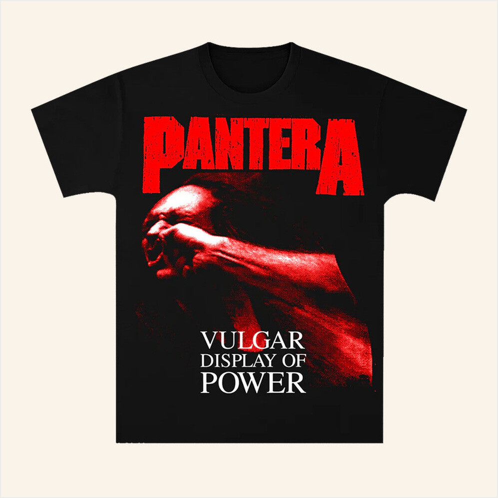 Pantera Red Vulgar T-Shirt Pantera Merch Gift Ideas For Husband Birthday Gifts For Best Friend