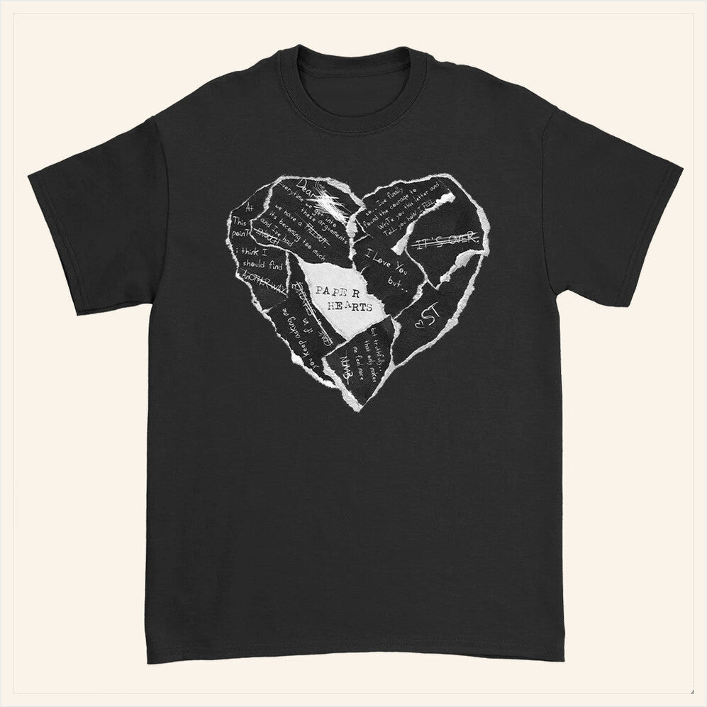 Paper Hearts T-Shirt Sleep Theory Merch Best Friend Birthday Gifts Her Christmas Presents