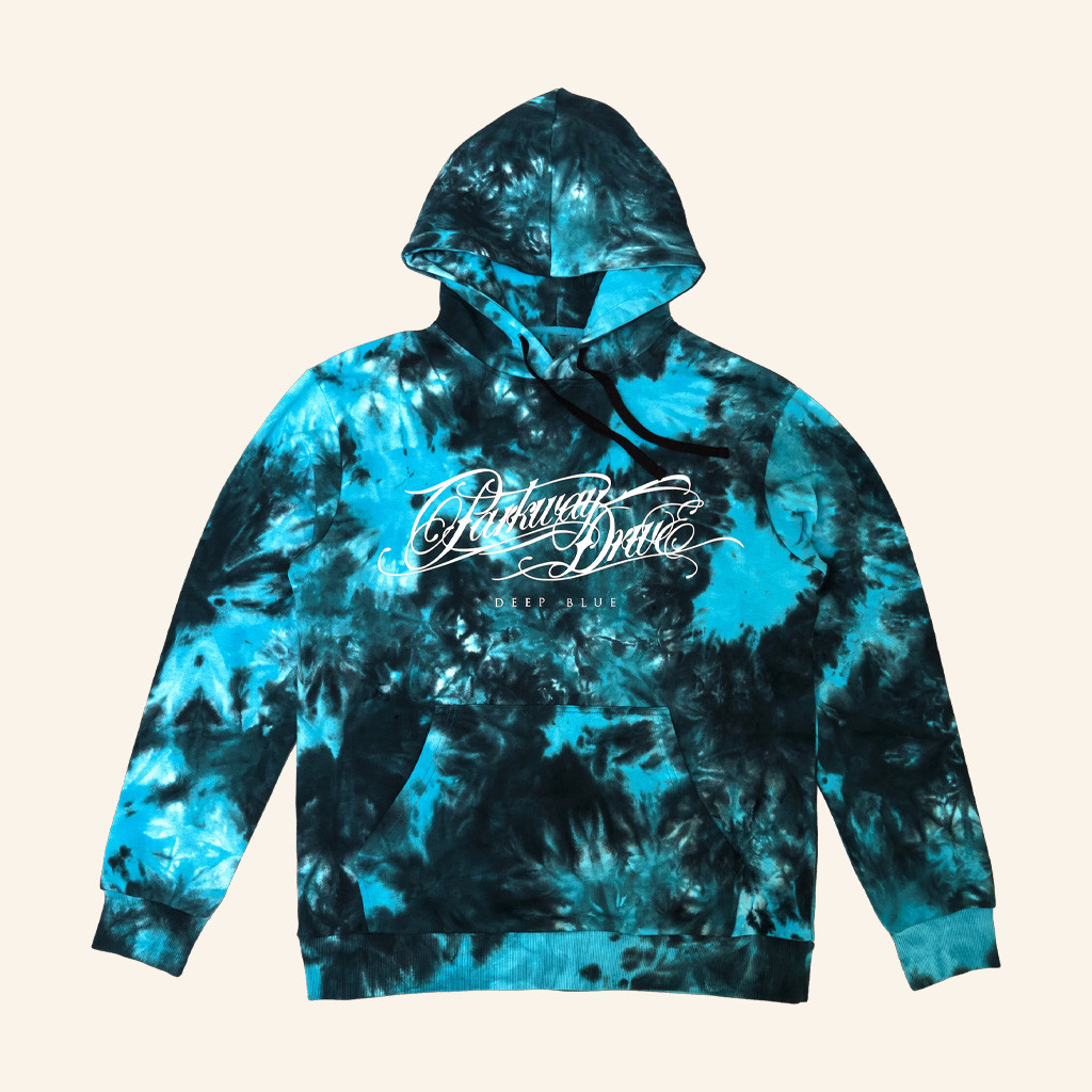 Parkway Drive Rock Merch Deep Blue Tie Dye Hoodie Presents For Boyfriend