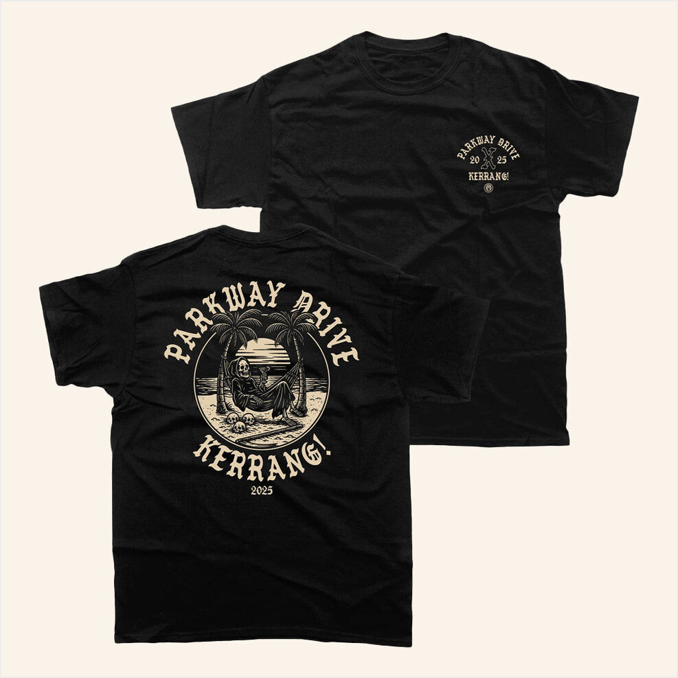 Parkway Drive X Kerrang Beach T-Shirt Kerrang Merch Presents For Dad BFF Birthday Gifts Ideas
