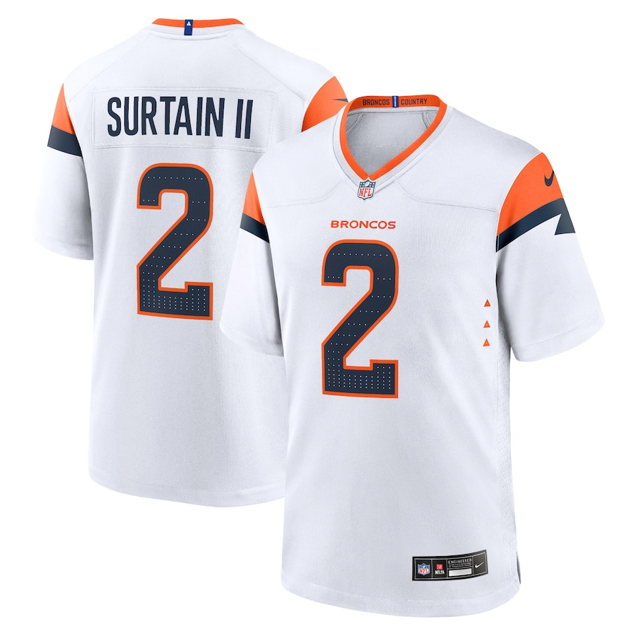 Patrick Surtain II 2 Denver Broncos Game Men Jersey - White - JSDV639