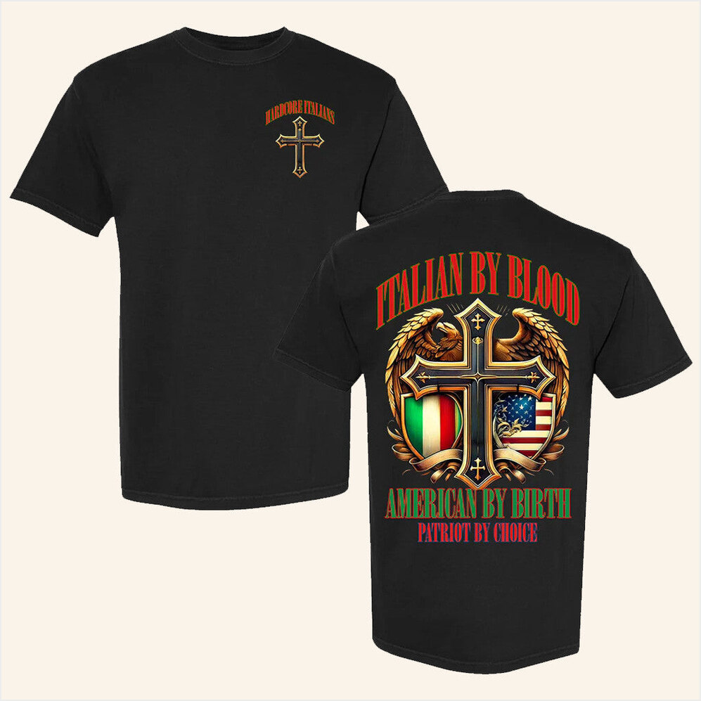 Patriot Cross T-Shirt Hardcoreitalians Merch Unique Birthday Gifts For Dad Gifts For BFF