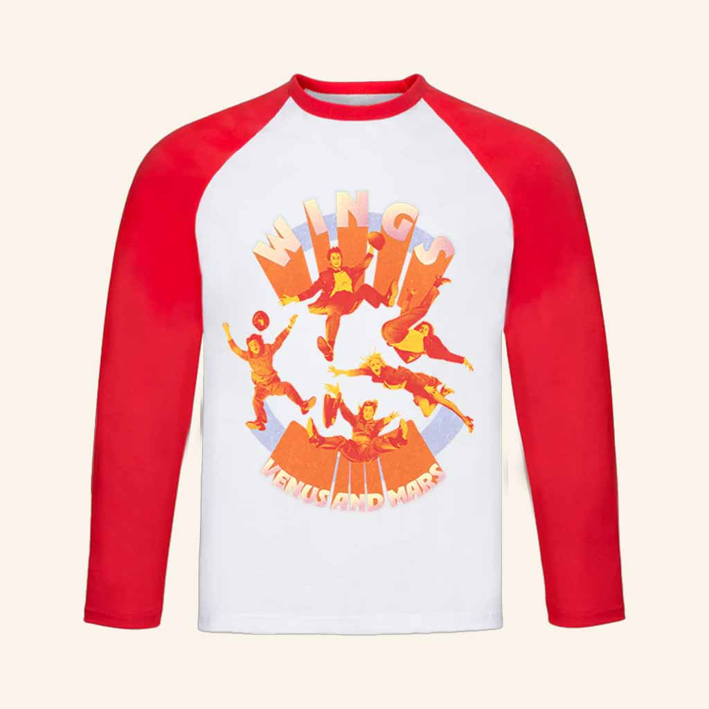 Paul Mccartney Merch Venus And Mars Red Raglan Shirt Gift Ideas For Friends