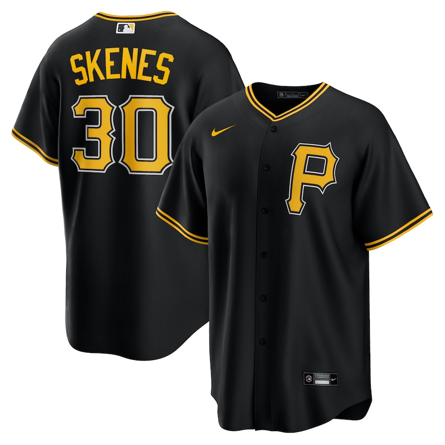 Paul Skenes 30 Pittsburgh Pirates Alternate Men Jersey - Black - JS906