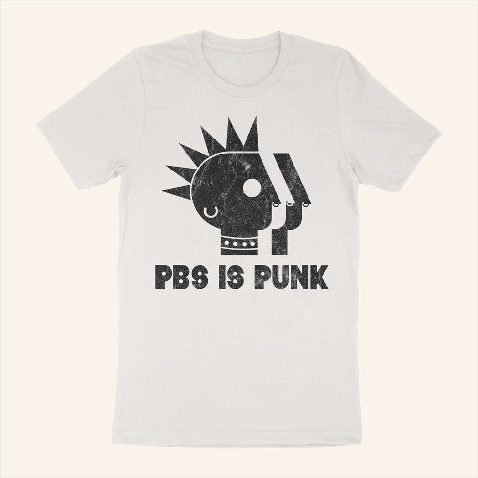 PBS is Punk Distressed T-Shirt PBS Merch White Best Birthday Gifts For Husband Best Friend Gifts