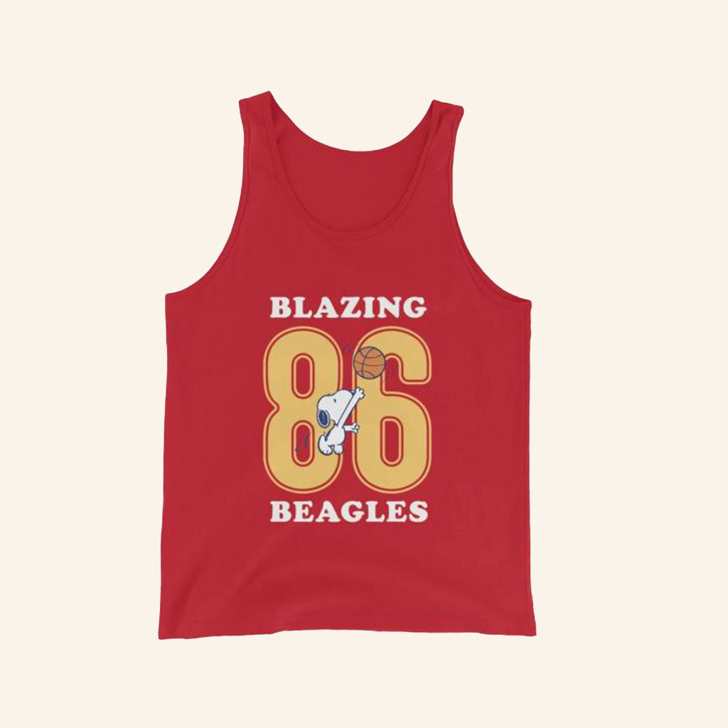 Peanuts Merch Peanuts Blazing Beagles 86 Tank Top Gifts For Besties