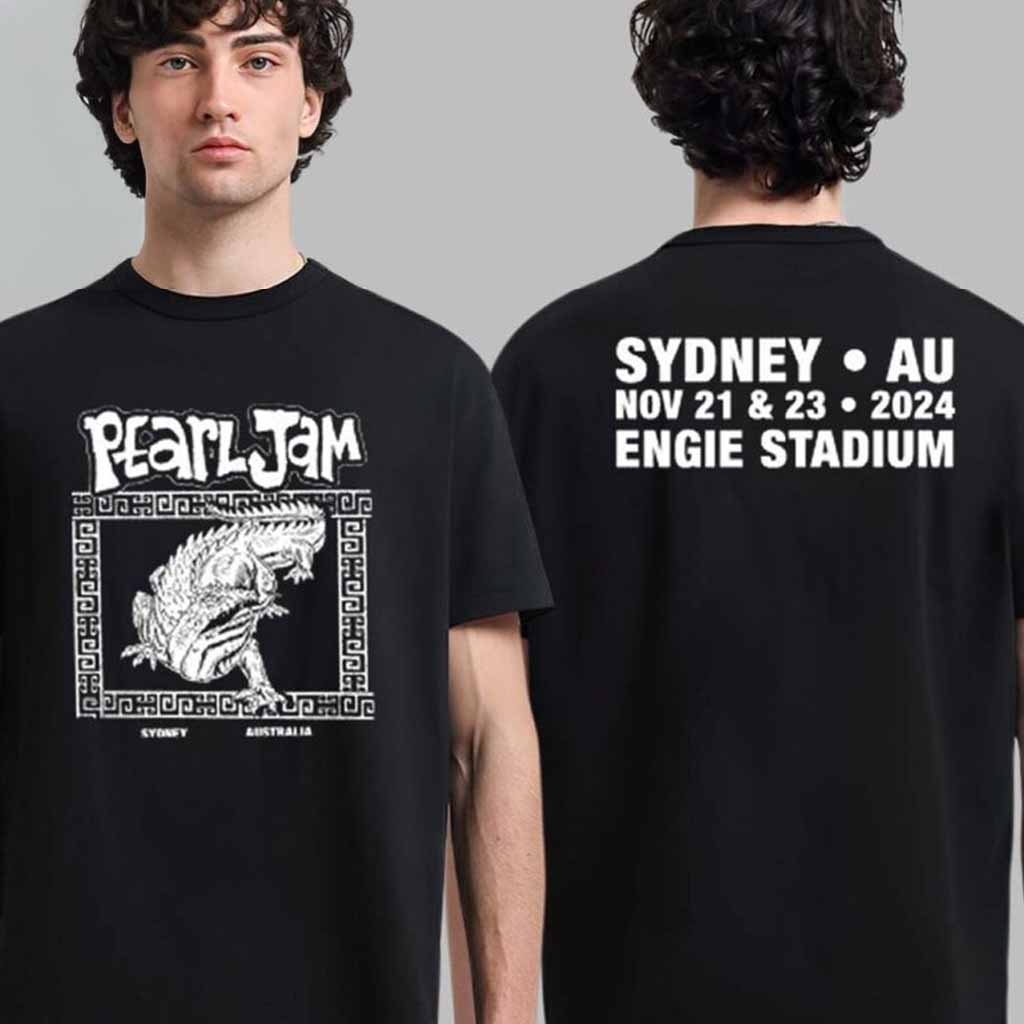 Pearl Jam Merch Whowie Sydney AU 2025 T-Shirt Gift For Rock Band Lovers