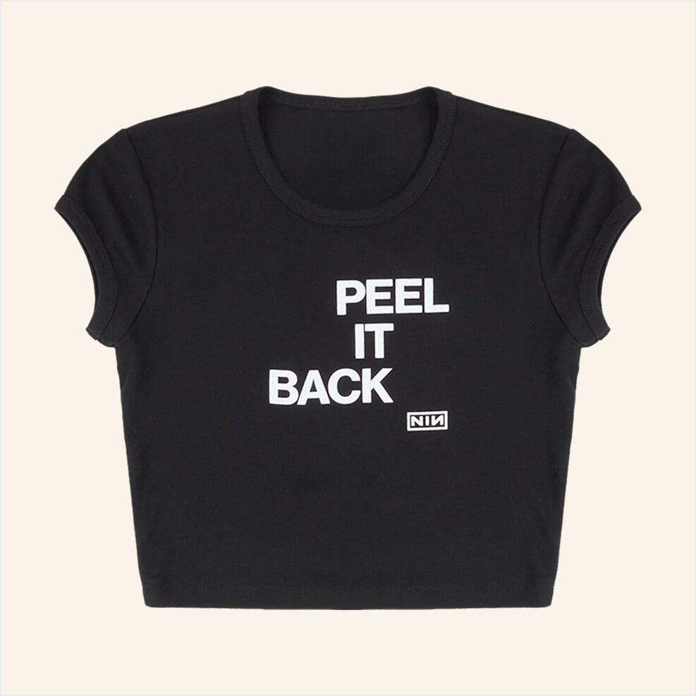 Peel It Back Cropped T-Shirt NIN Peel It Back Tour Merch Nine Inch Nails Merch Her Gifts