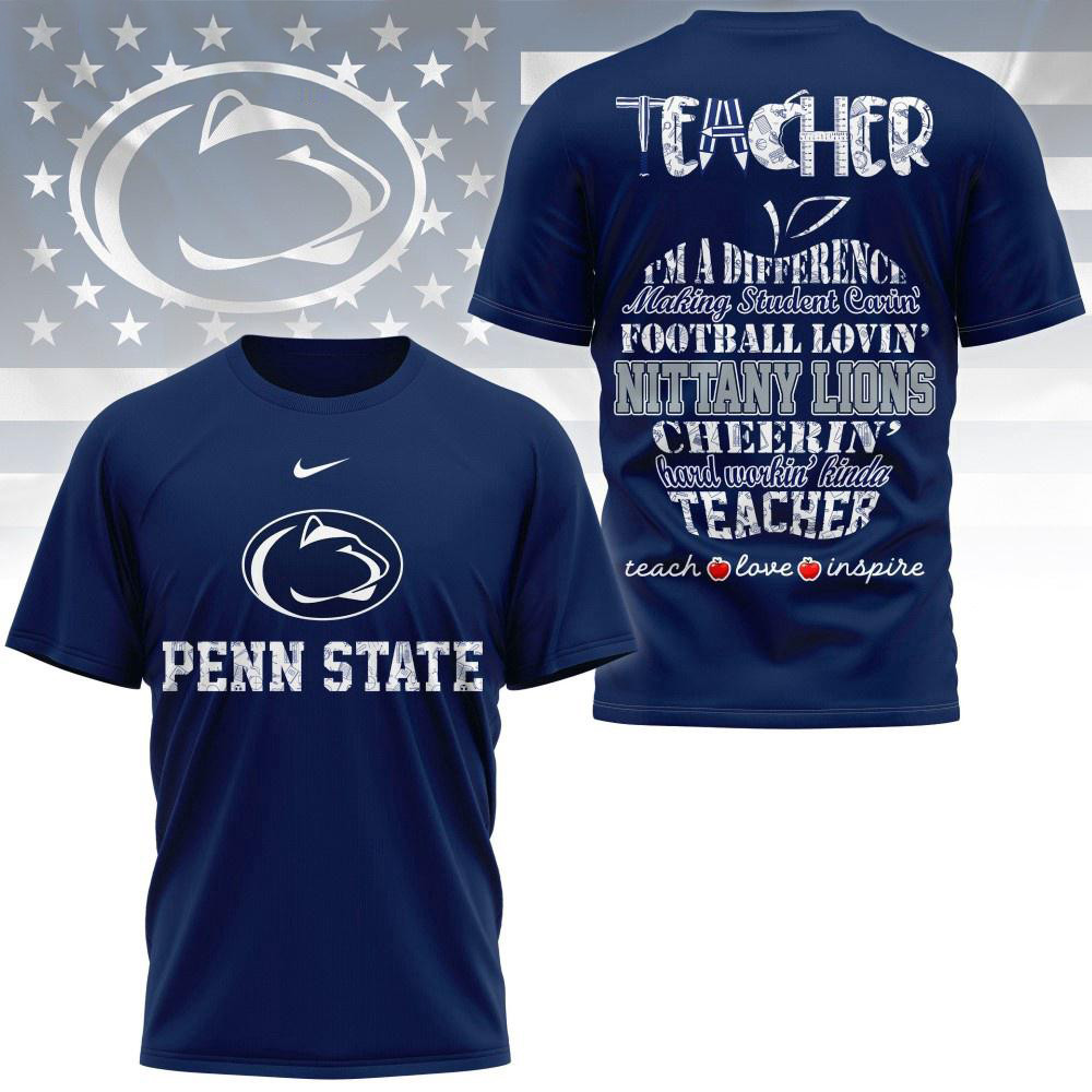 Penn State Nittany Lions Teacher Pride 2025 Unisex 3d Shirt Unique Gifts For Football Fans
