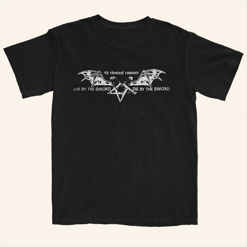 Pentagram Wings T-Shirt My Chemical Romance Tour Merch Gifts For Father Gifts For Best Friend