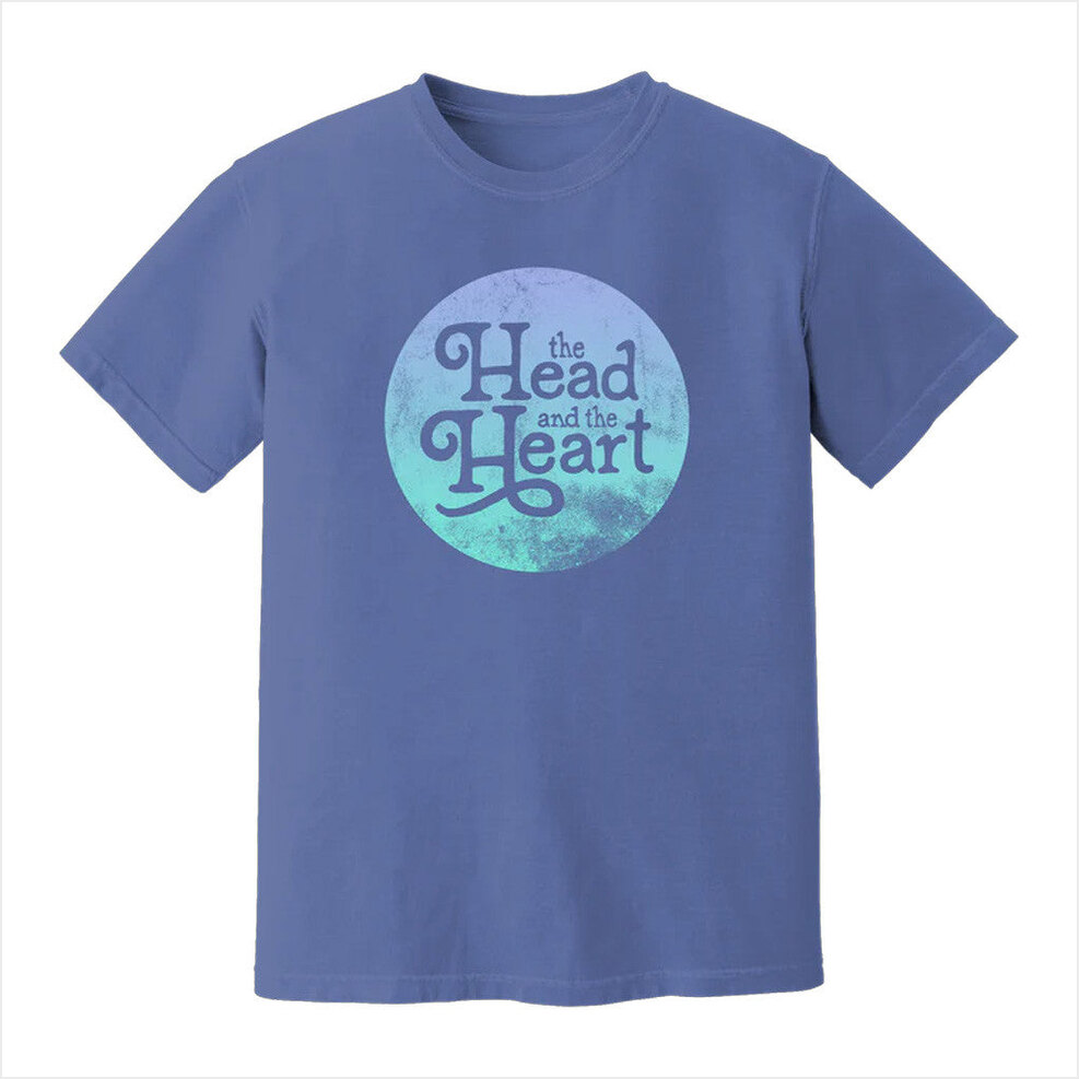 Periwinkle Gradient T-Shirt Head And The Heart Merch Presents For Music Lovers