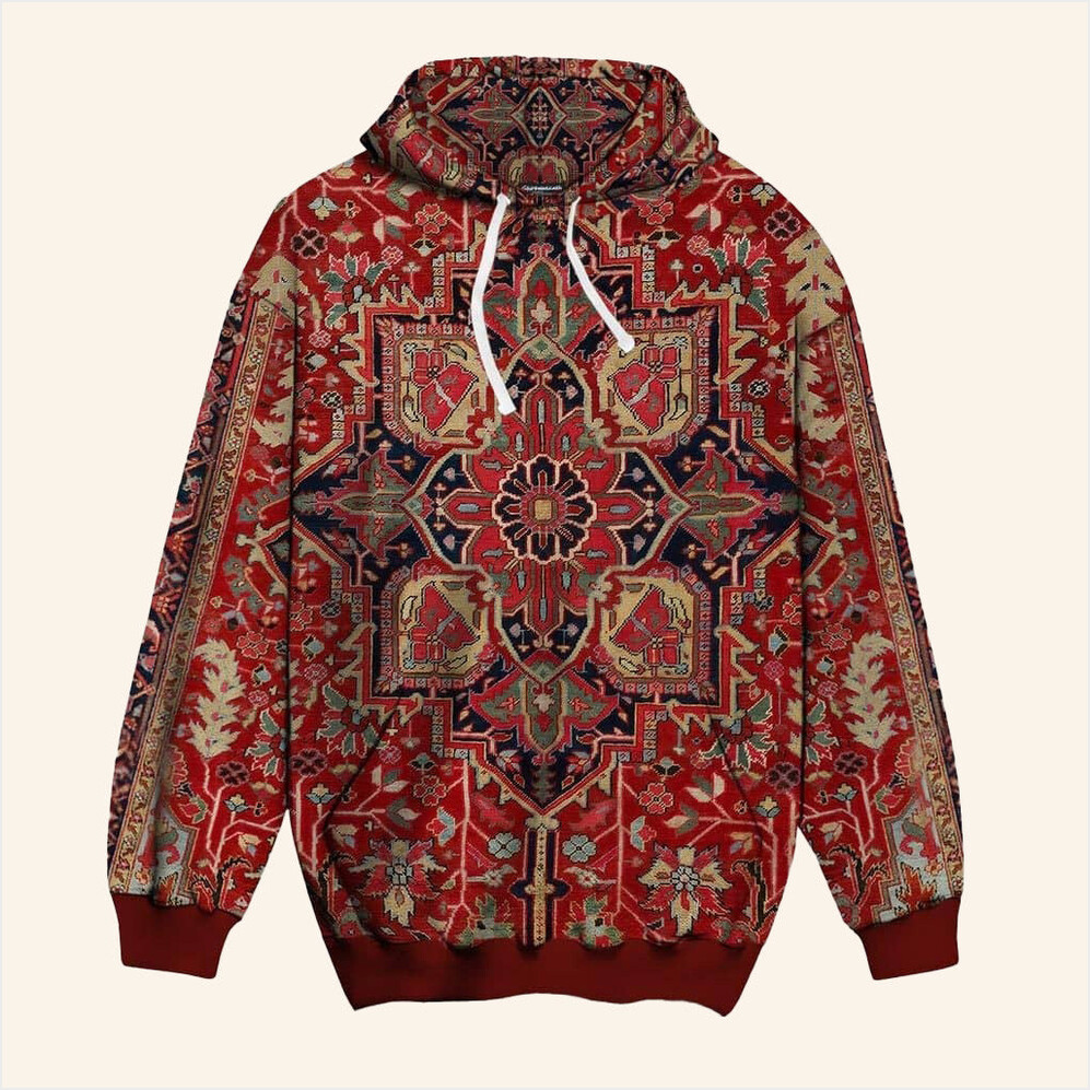 Persian Carpet Hoodie Unique Clothing Birthday Gifts For Husband BFF Gifts Ideas