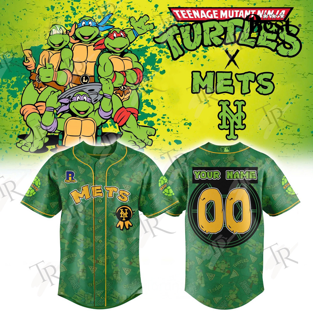 Personalize New York Mets Teenage Mutant Ninja Turtles 2025 Custom Name Limited Edition Baseball Jersey Baseball Father’s Day Gifts