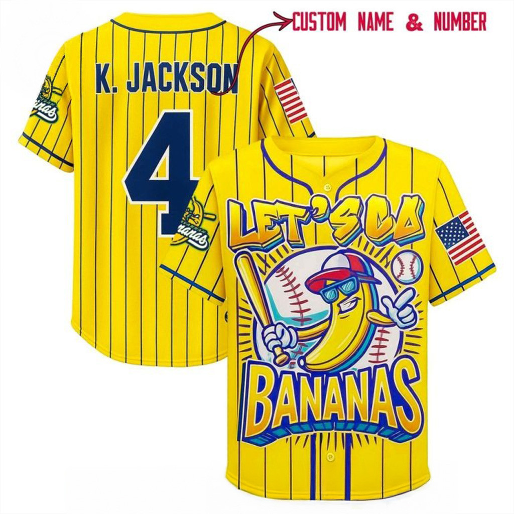 Personalized 2025 Let's Go Savannah Bananas Baseball Jersey Bananas Merch Baseball Fans Gifts