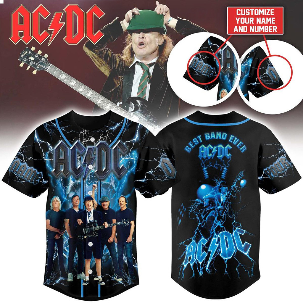 Personalized ACDC Best Band Ever 2025 Baseball Jersey ACDC Merch Gifts For Fans