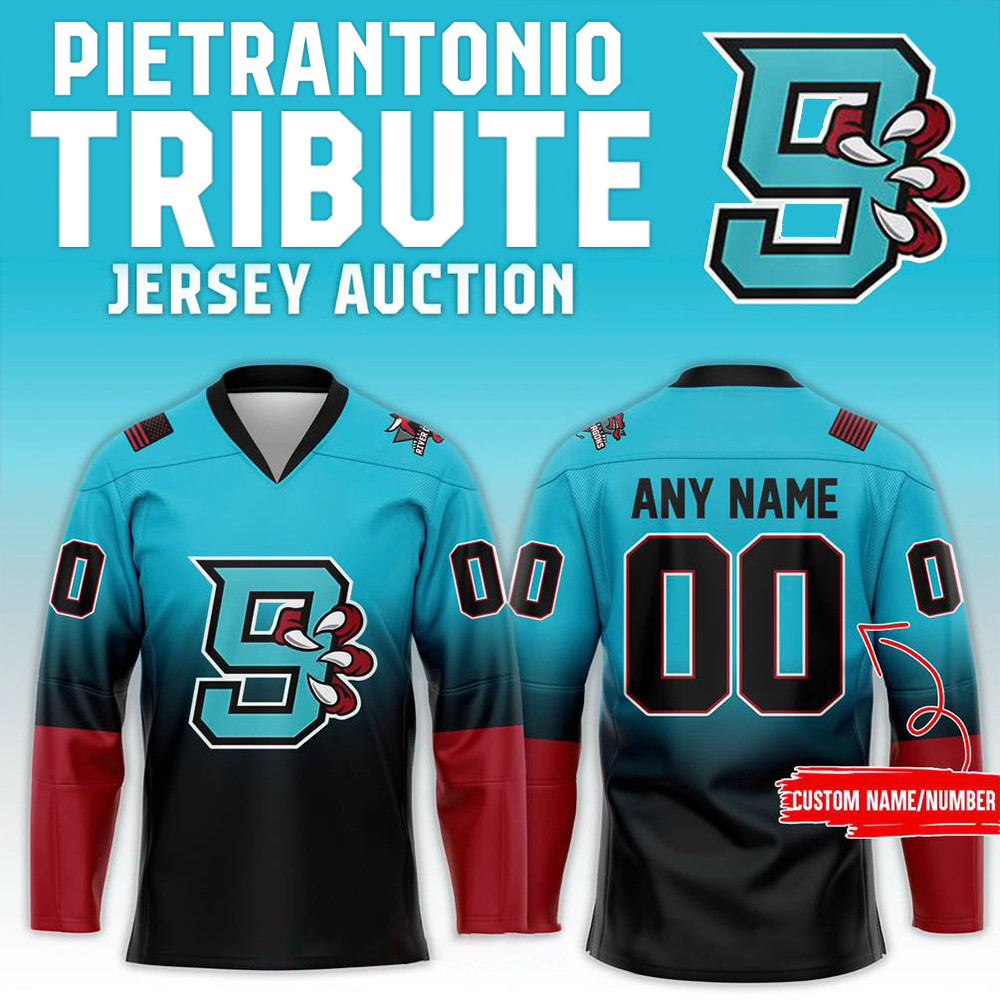Personalized Columbus River Dragons Pietrantonio Tribute Special Hockey Jersey Fan Merch