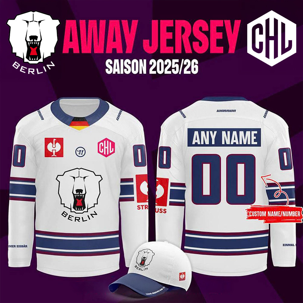 Personalized Eisbaren Berlin New Season 2526 Away Hockey Jersey Gifts For Fans