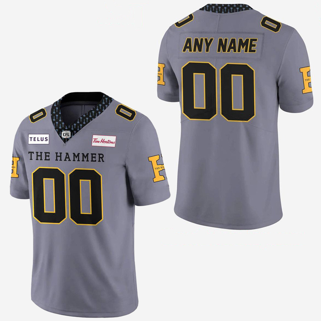 Personalized Hamilton Tiger Cats The Hammer Special Grey Jersey Fan merch Dad Gifts