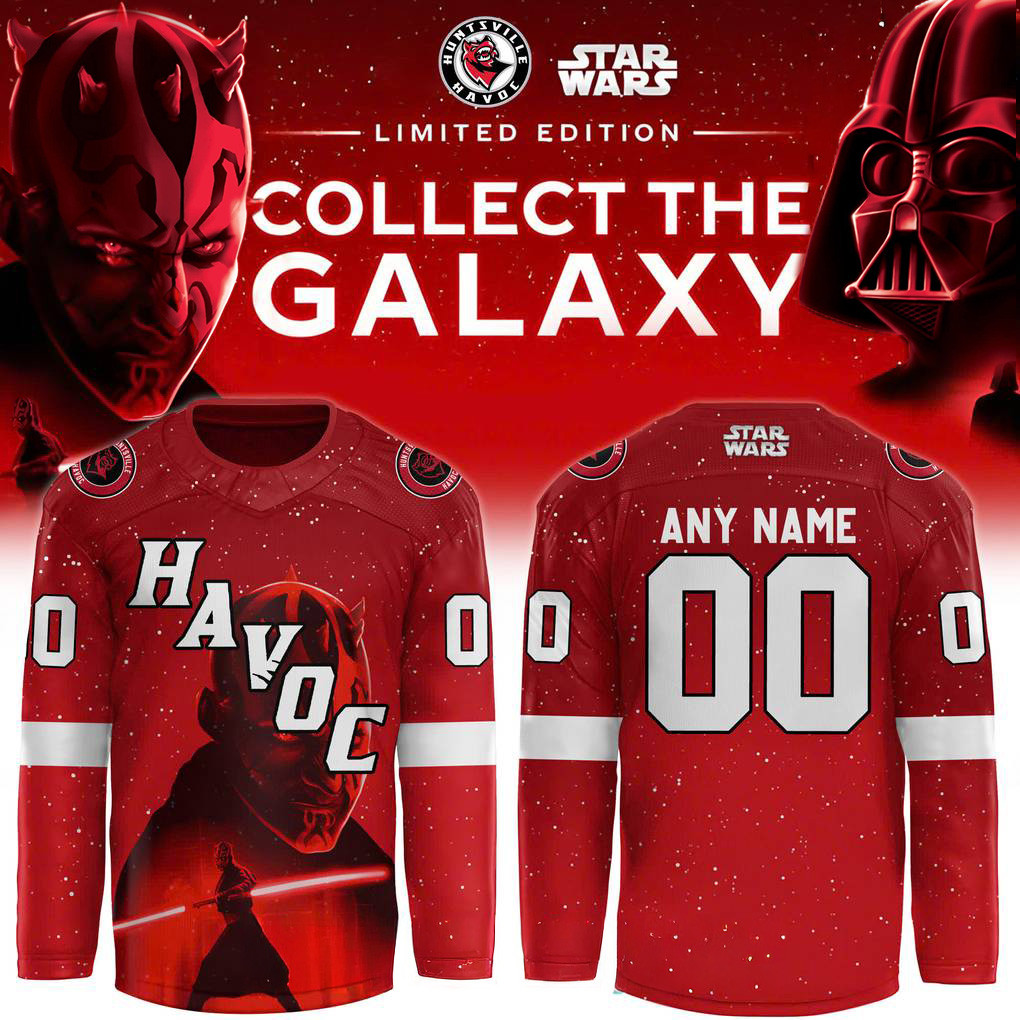 Personalized Huntsville Havoc X Star Wars Special Hockey Jersey Fan Apparel Gift For Husband