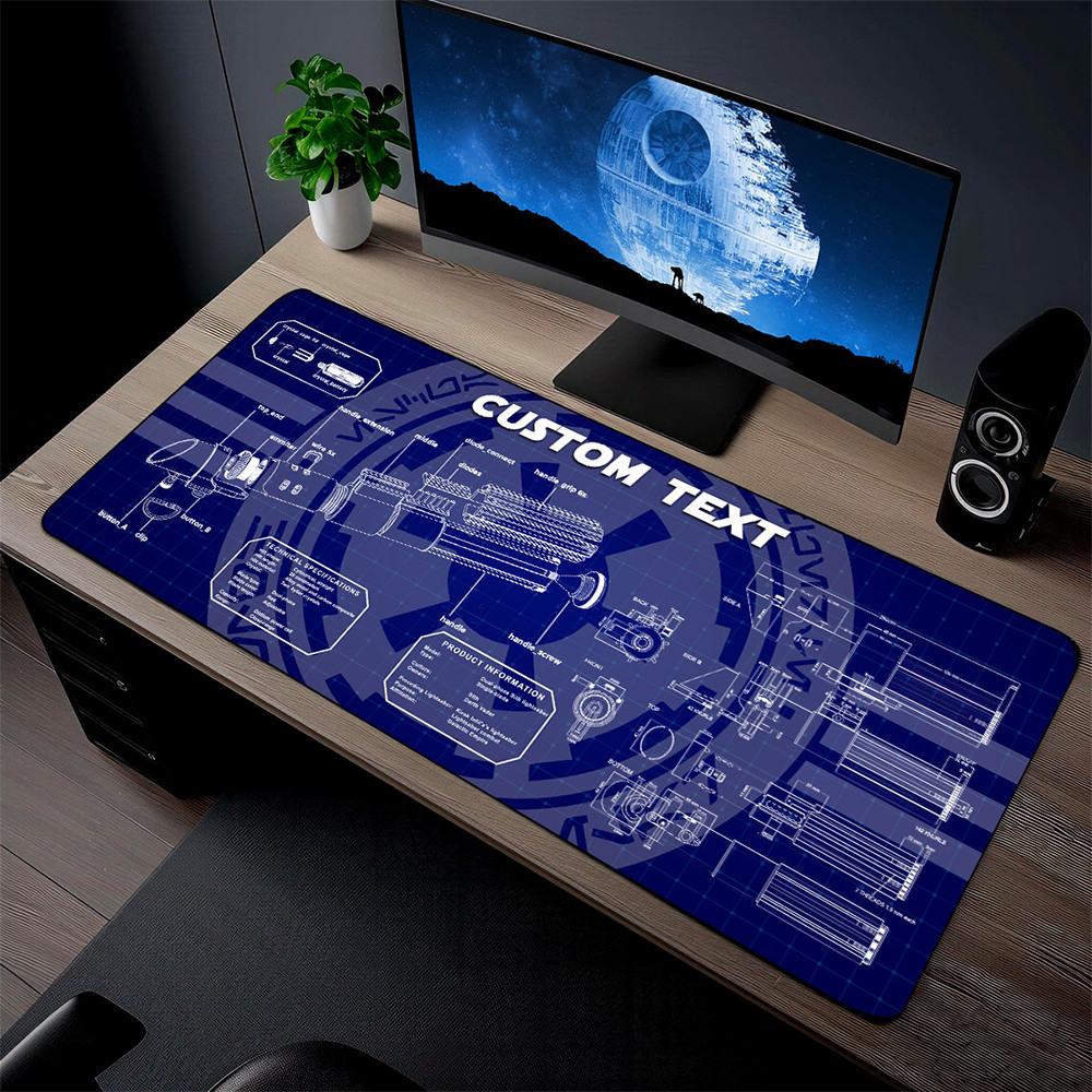 Personalized Lightsaber Desk Mat Star Wars Gifts For Fans