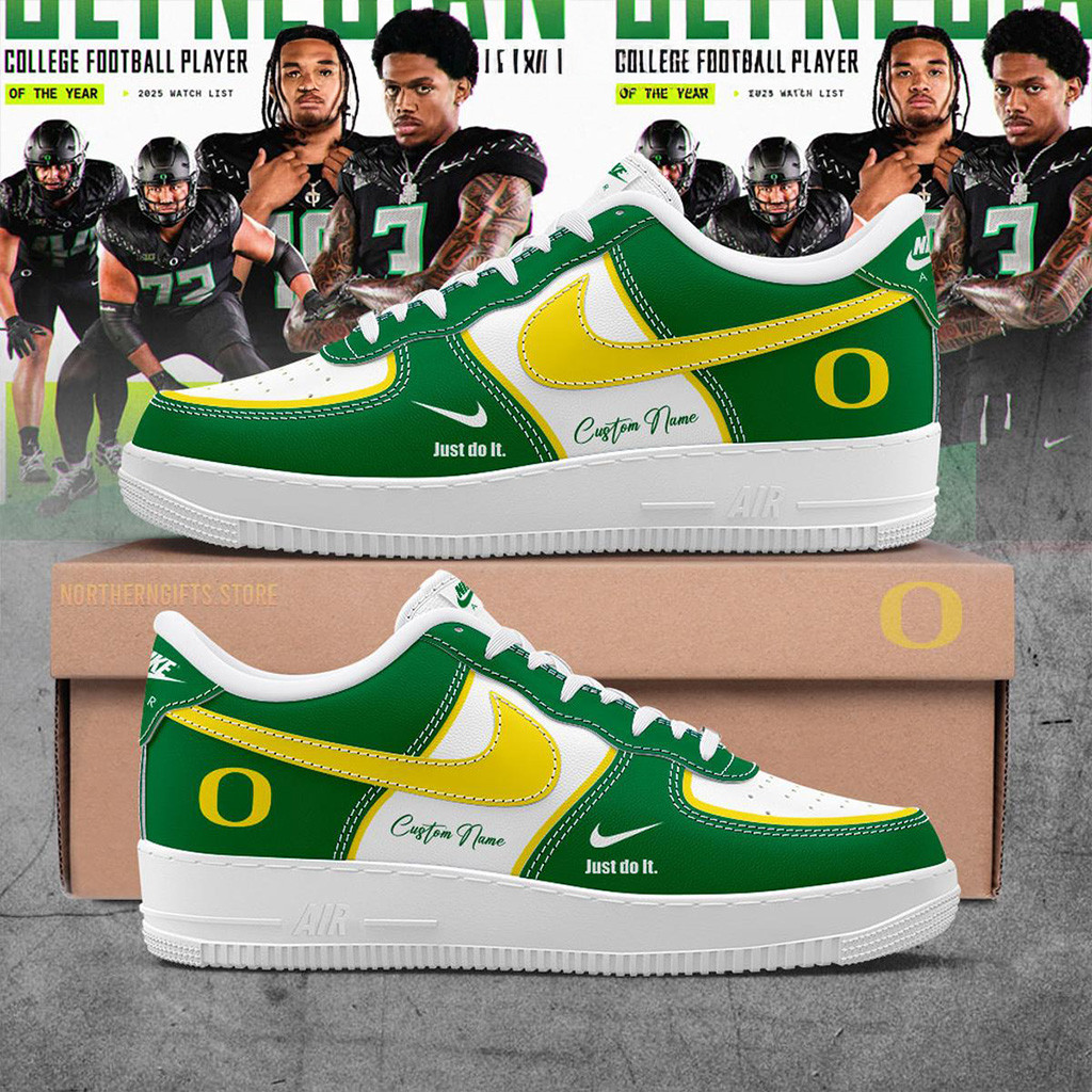 Personalized Oregon Ducks Welcome The New Season 2025 Air Force 1 Shoes Oregon Ducks Merch