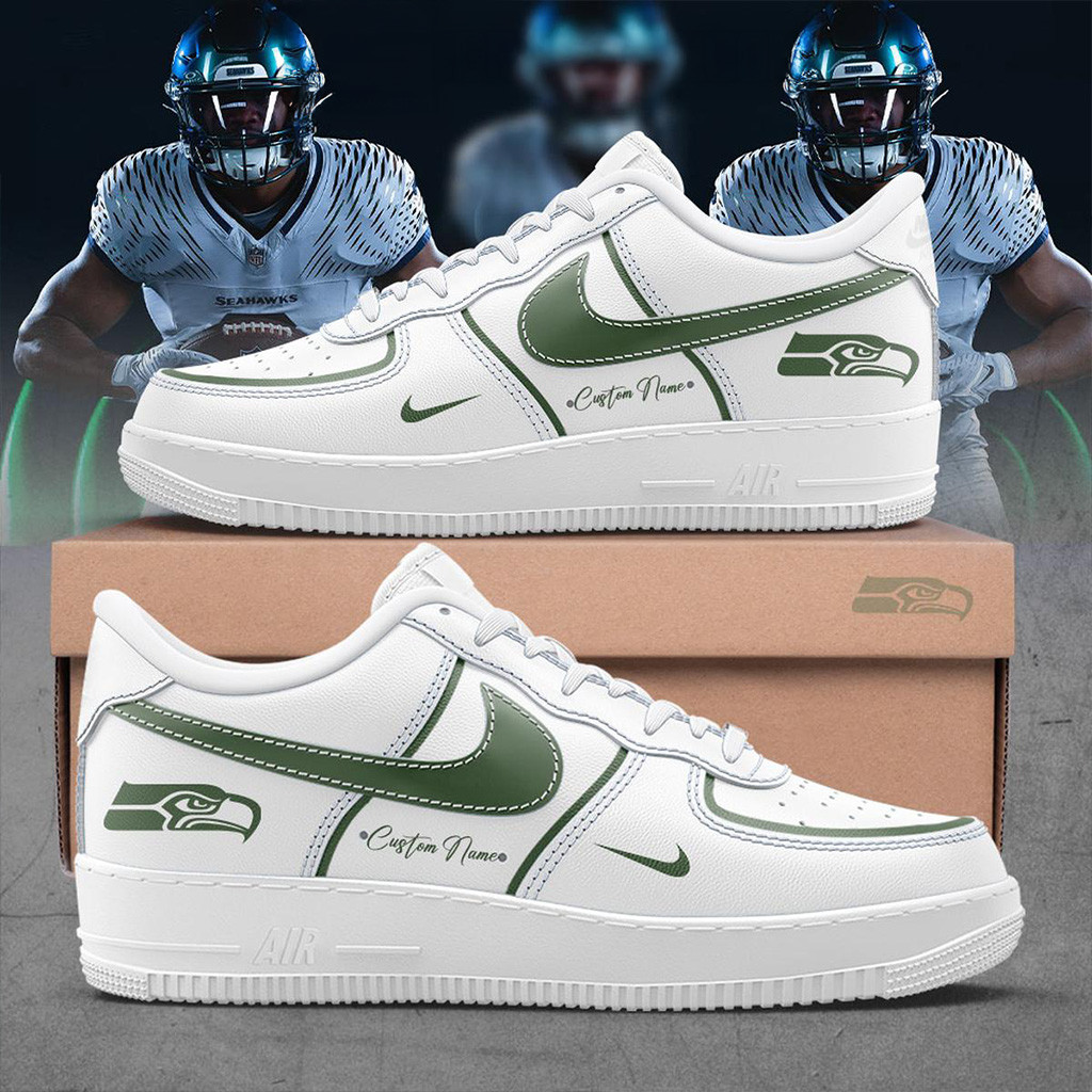 Personalized Seattle Seahawks Air Force 1 Shoes Sneakers Seattle Seahawks Merch