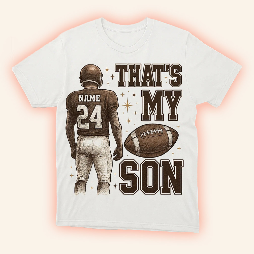 Personalized That's My Son Proud Football Mom Shirt Gift Ideas For Football Lovers
