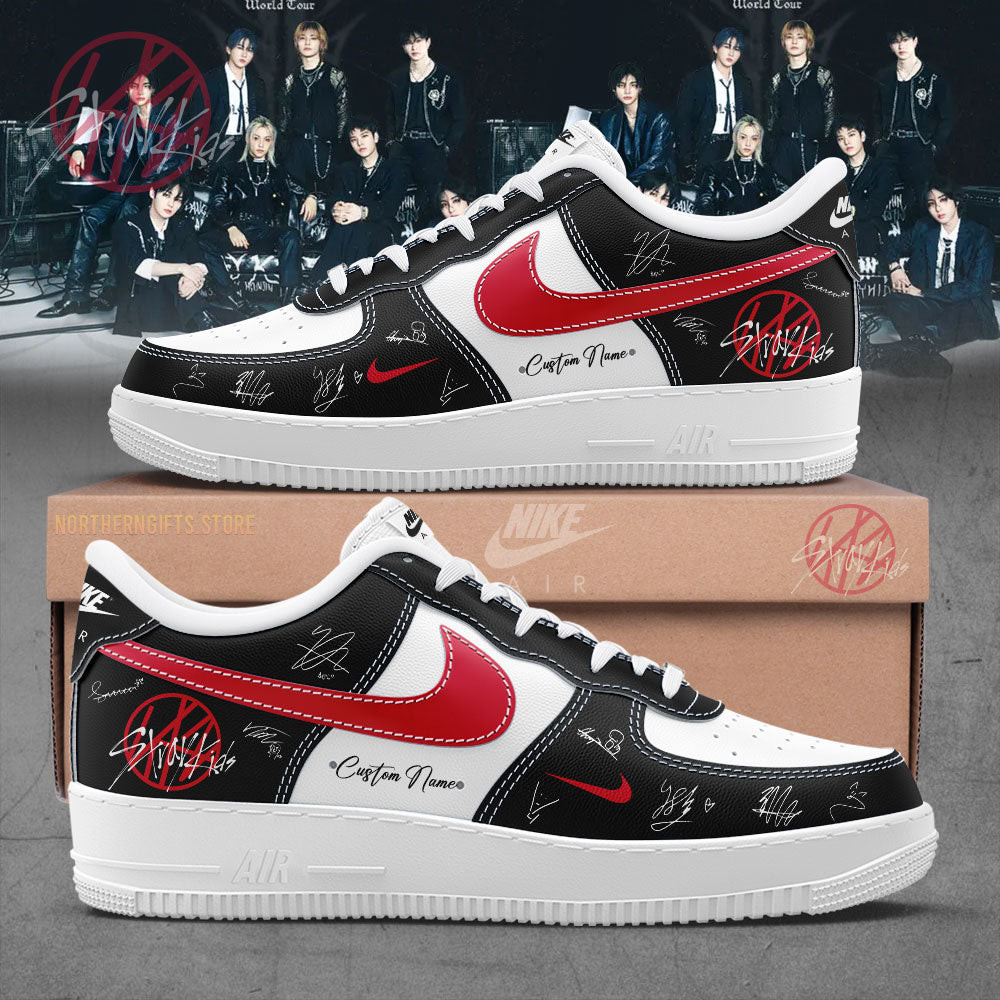 Personalized Thfc X Stray Kids 2526 Away Air Force Shoes Unique Gifts For Music Lovers