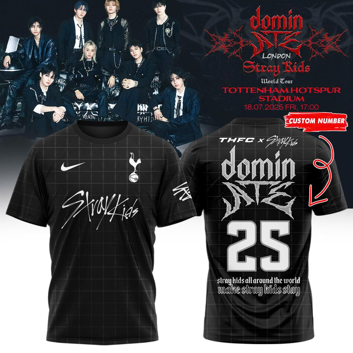Personalized Thfc X Stray Kids 2526 Away Shirt Gift For Concert Lover
