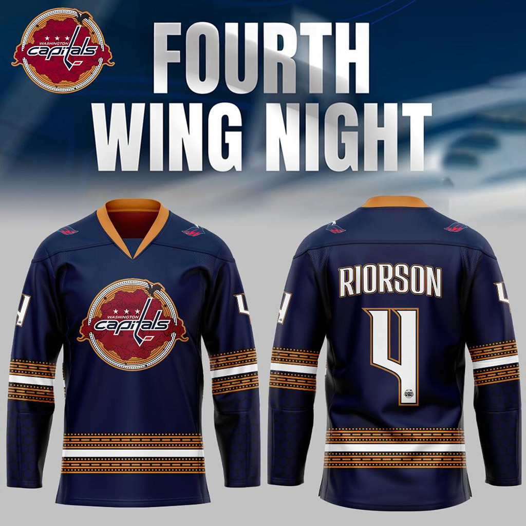 Personalized Washington Capitals X Fourth Wing Night Hockey Jersey Washington Capitals Merch