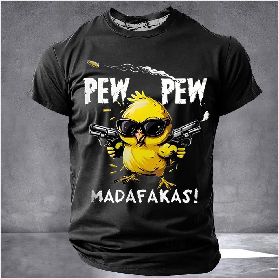 Pew Pew Madafakas Shirt Funny Duck With Guns Meme T-Shirt Birthday Gifts For Boyfriend