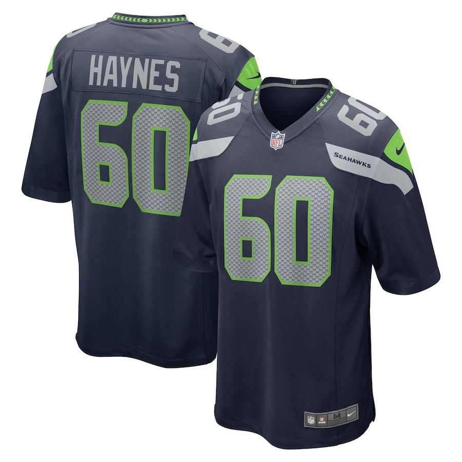 Phil Haynes 60 Seattle Seahawks Men Game Jersey - College Navy - JS882