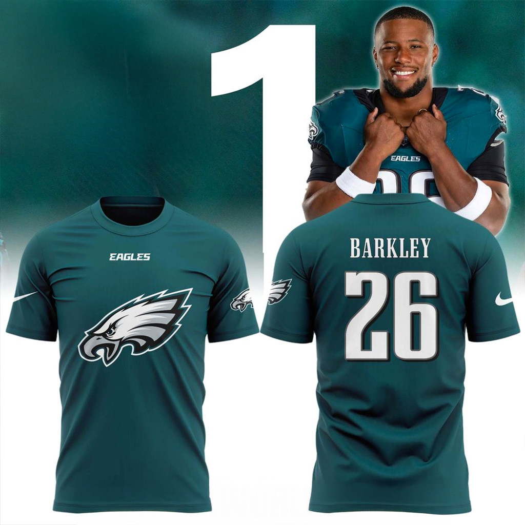 Philadelphia Eagles X Barkley Player Of 2025 T-Shirt Philadelphia Eagles Merch Fans Gifts