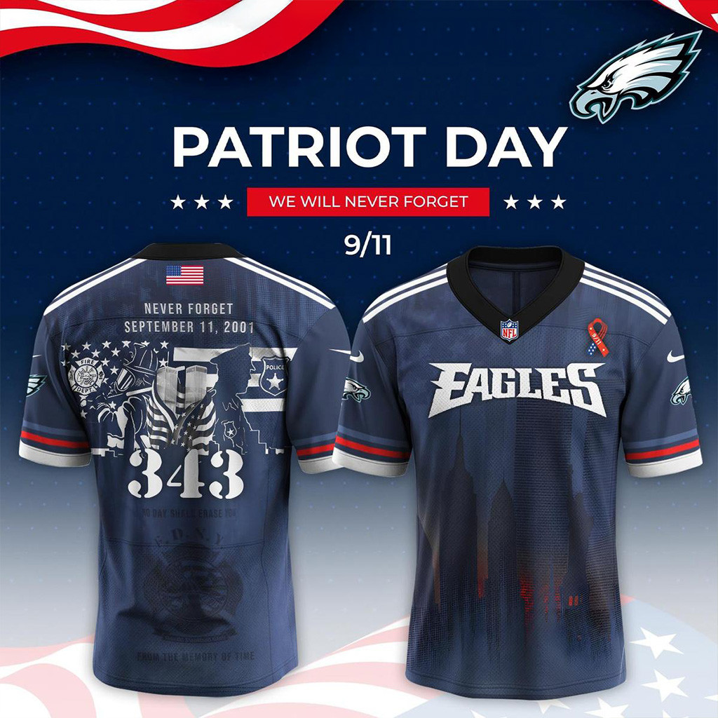 Philadelphia Eagles X Never Forget 9 11 Tribute Football Jersey Philadelphia Eagles Merch
