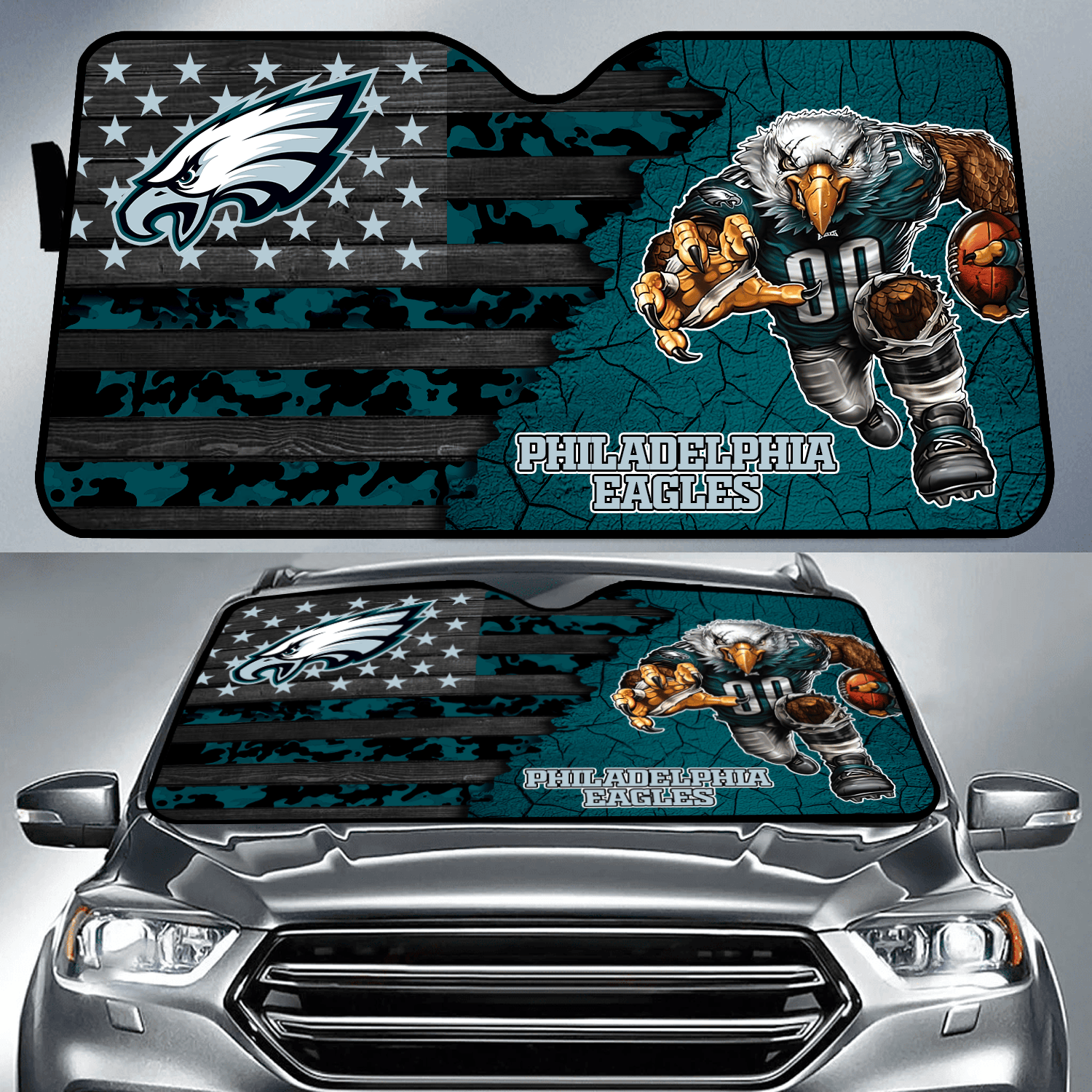 Philadelphia Eagles X NFL Auto Sunshade Football Related Gifts