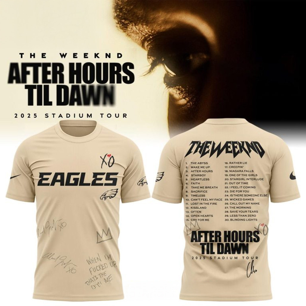 Philadelphia Eagles X The Weeknd After Hours Til Dawn Tshirt