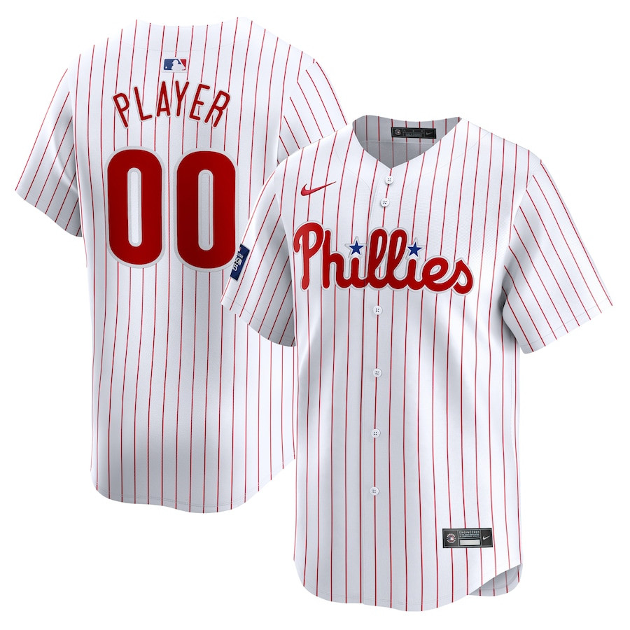 Philadelphia Phillies 2024 MLB World Tour London Series Home Limited Custom Men Jersey - White - JS354