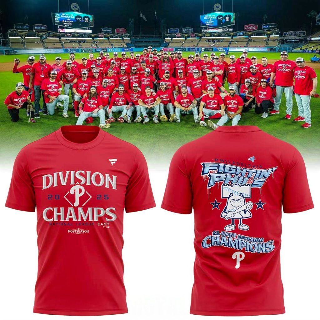 Philadelphia Phillies 2025 National League East Champions Fightin Phils T-Shirt Fan Merch