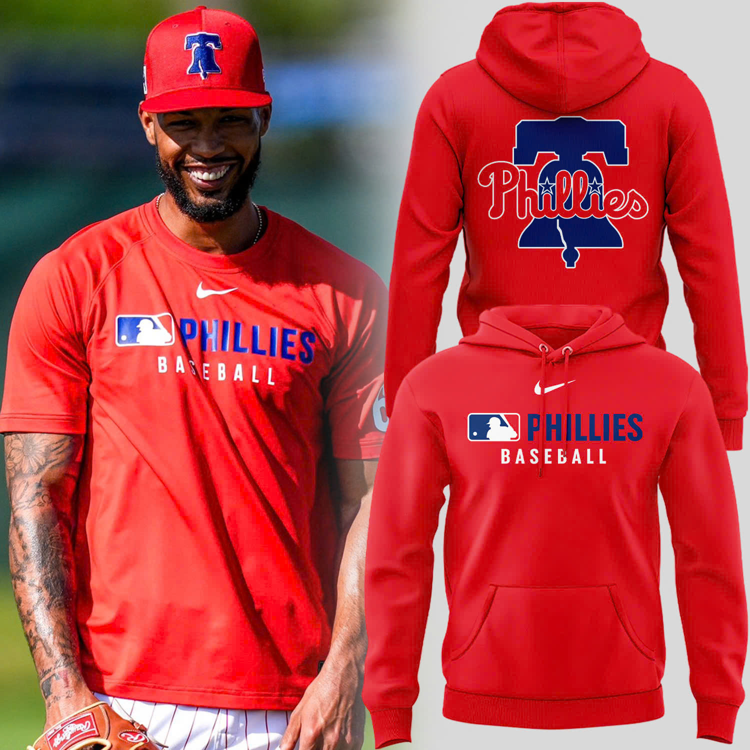 Philadelphia Phillies 2025 Red Hoodie Best Gifts For Baseball Lovers