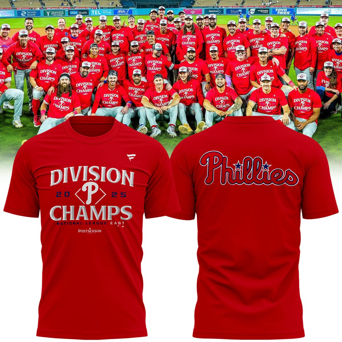 Philadelphia Phillies Baseball T-shirt Division Champions 2025 National League Gifts For Him