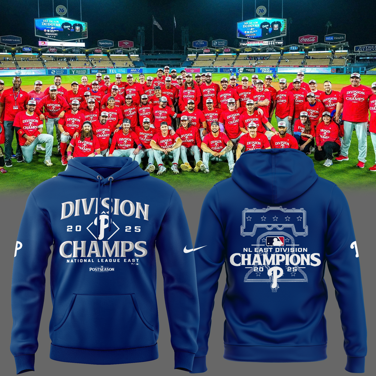 Philadelphia Phillies Blue T-Shirt NL East Division 2025 P Phillies Baseball Sport Idea Gifts