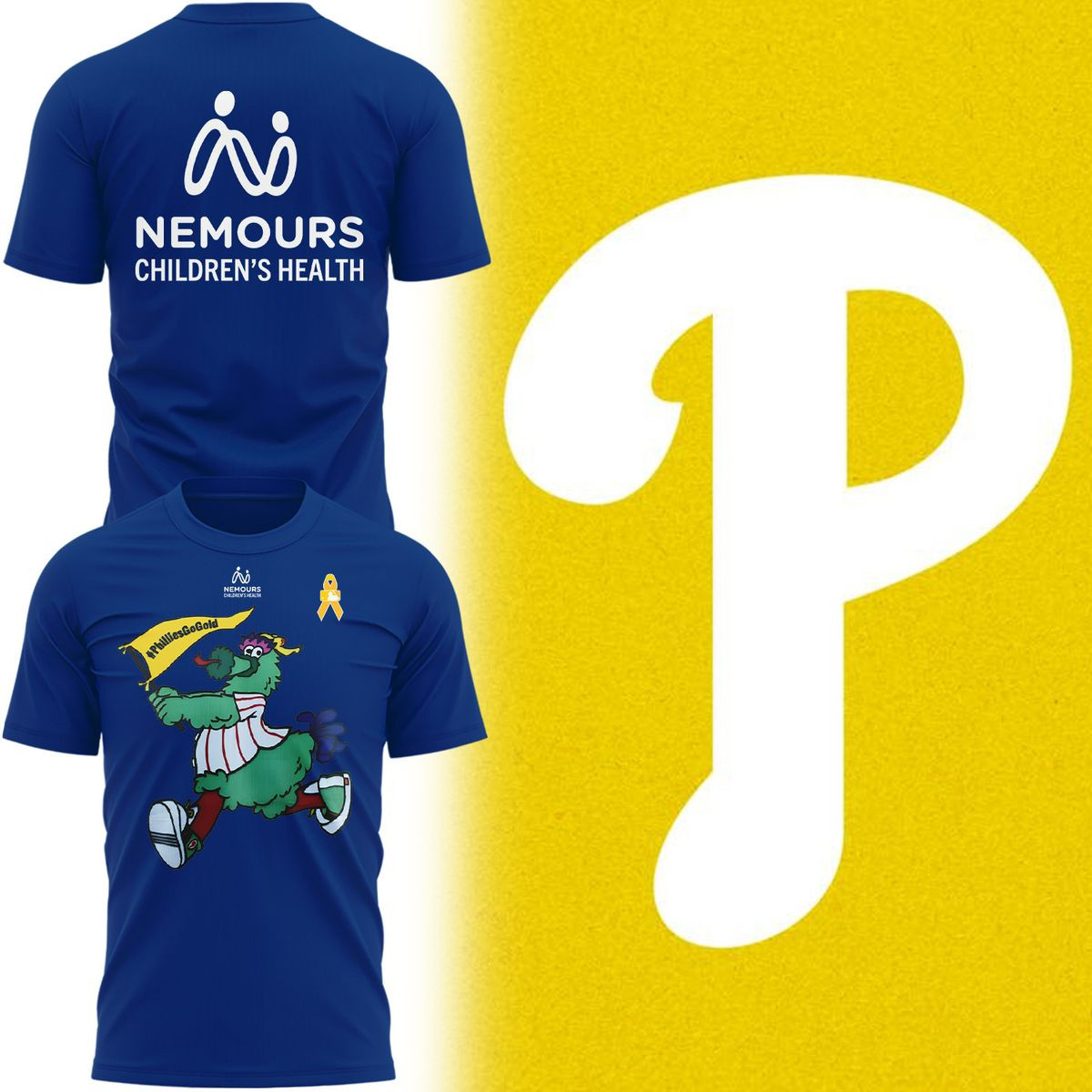 Philadelphia Phillies Blue T-Shirt Numerous Children's Health P Phillies Baseball Merch