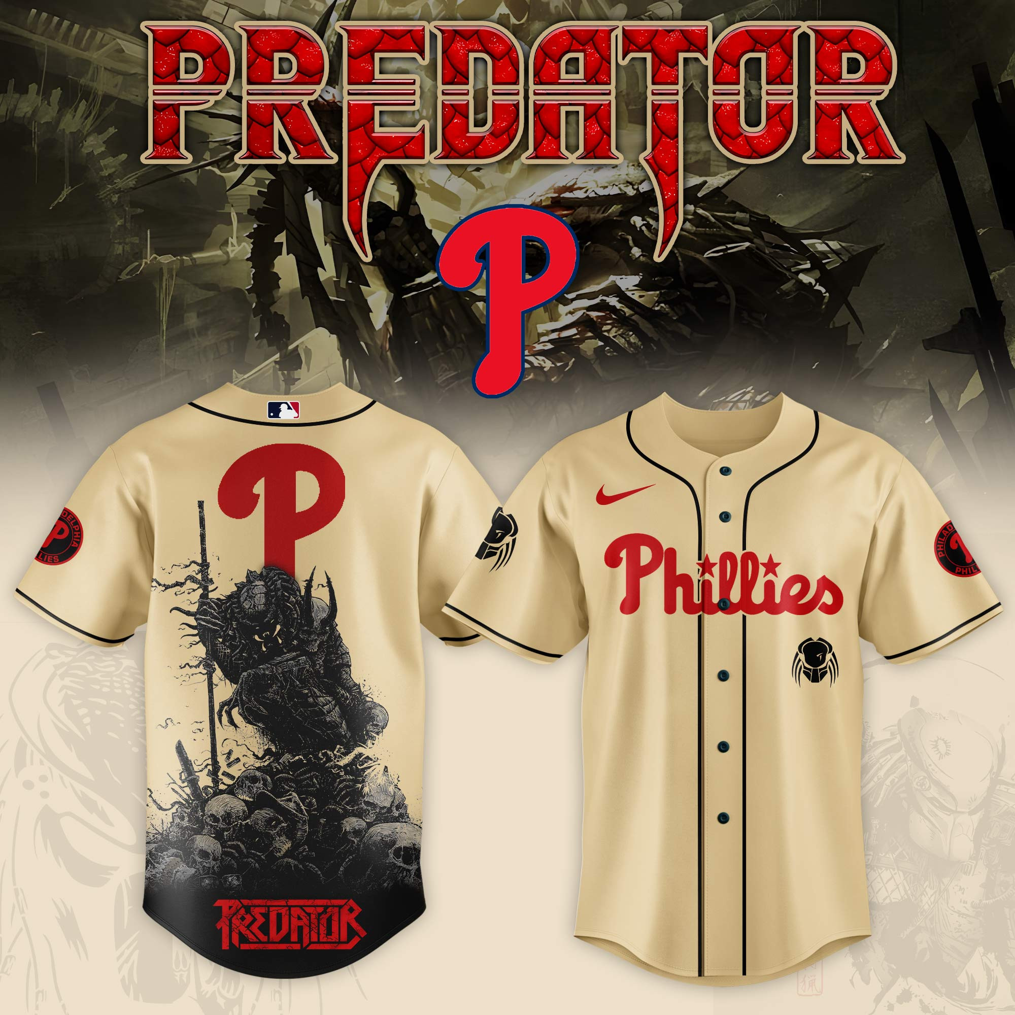 Philadelphia Phillies Mlb X Predator Baseball Jersey For Fans