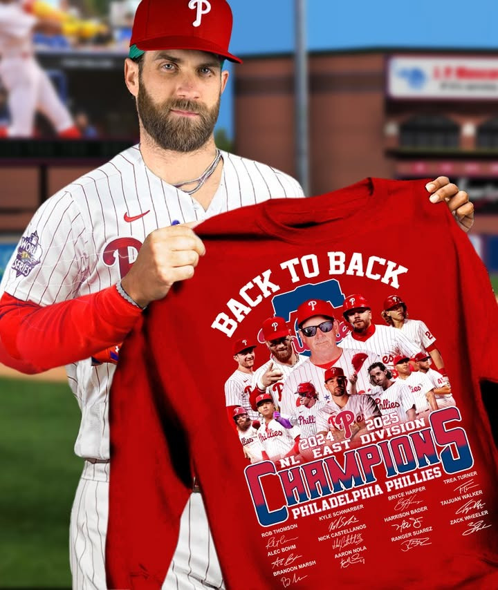 Philadelphia Phillies Red Jersey Back 2 Back Champions 2025 Signed Phillies Baseball Gifts