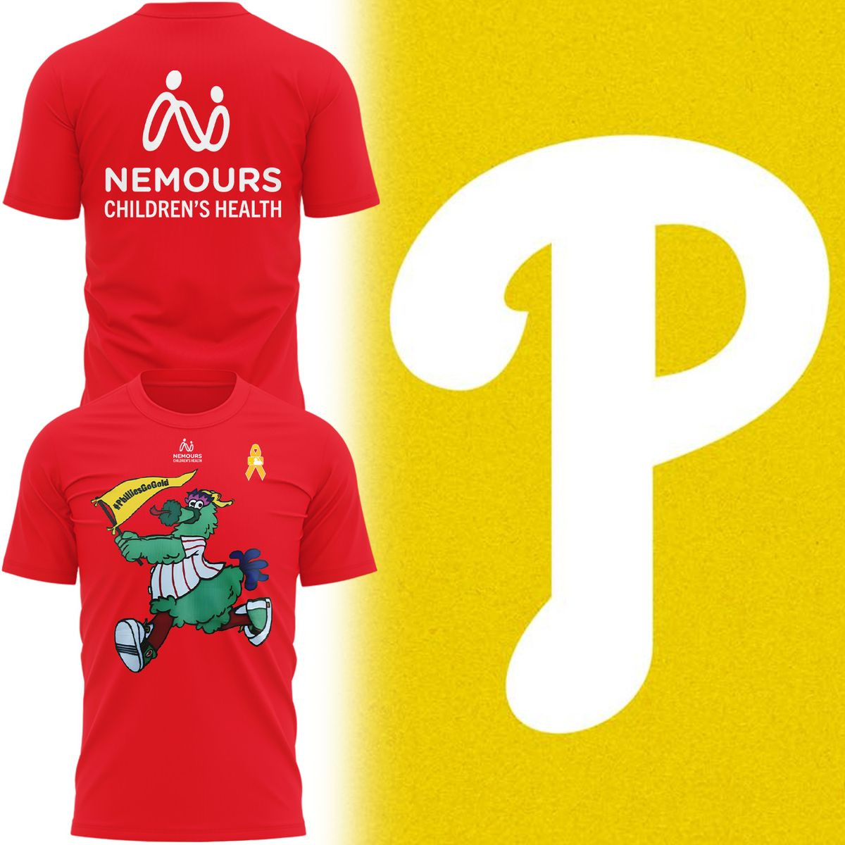 Philadelphia Phillies Red T-shirt Numerous Children's Health P 2025 Phillies Baseball Merch