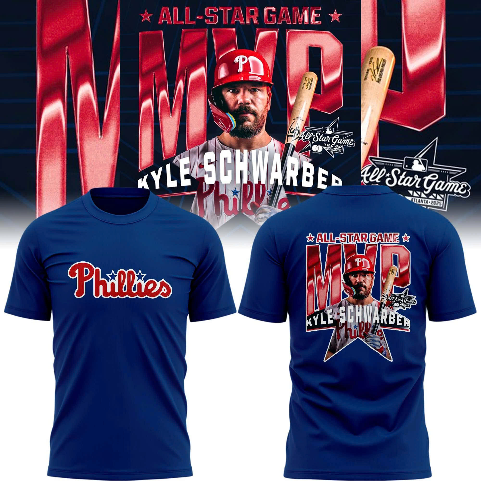 Philadelphia Phillies Shirt Kyle Schwarber Is The 2025 MLB Allstar Game MVP T-Shirt Royal