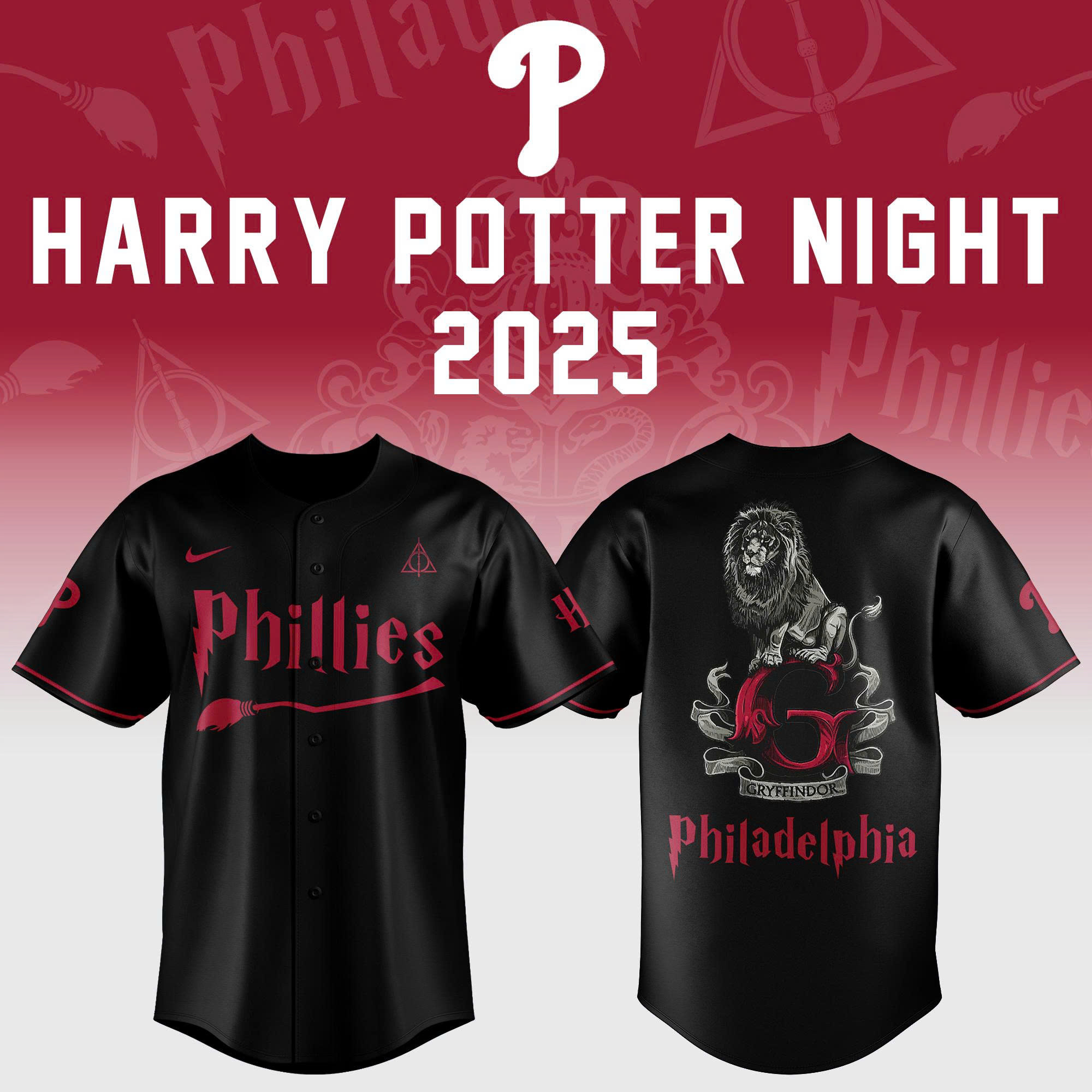 Philadelphia Phillies X Harry Potter Night 2025 Hoodie Gryffindor Merch For Harry Potter Fans