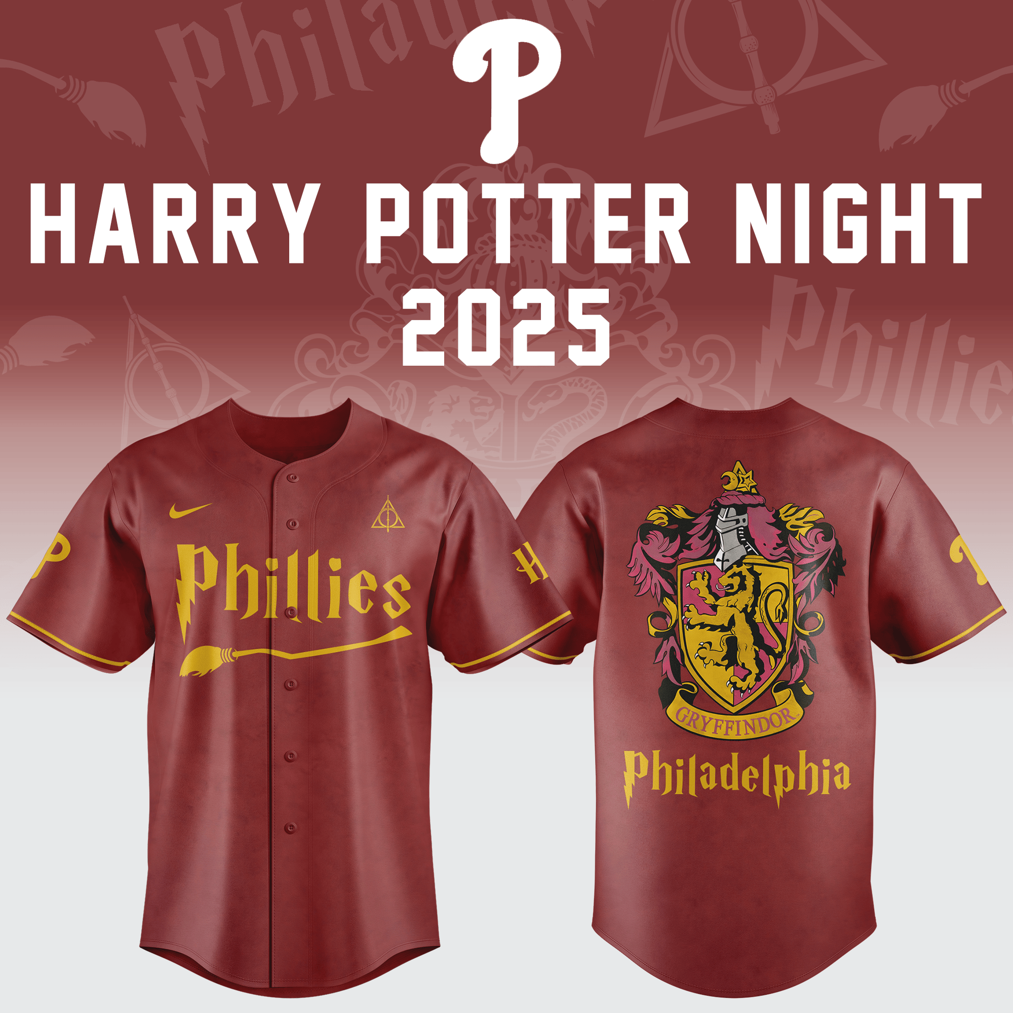 Philadelphia Phillies X Harry Potter Night 2025 Hoodie Gryffindor Merch Unique Fan Gift Ideas