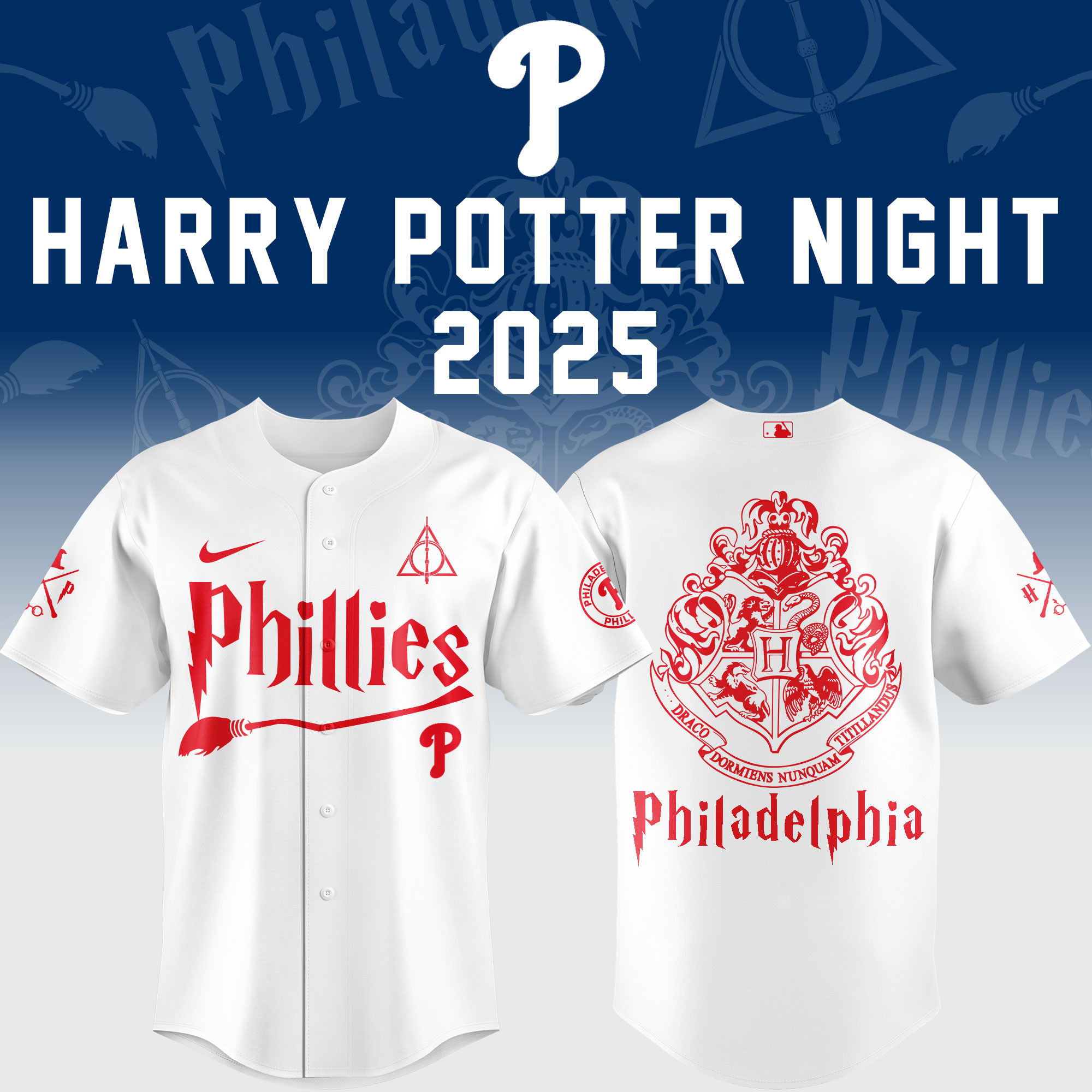 Philadelphia Phillies X Harry Potter Night 2025 Jersey Phillies Baseball Merch Gifts For Fans